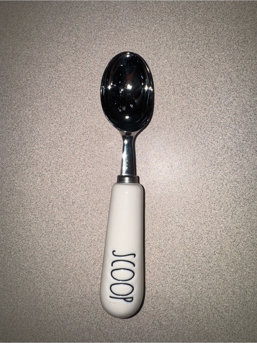 Rae Dunn White 'SCOOP' Ice Cream Spoon